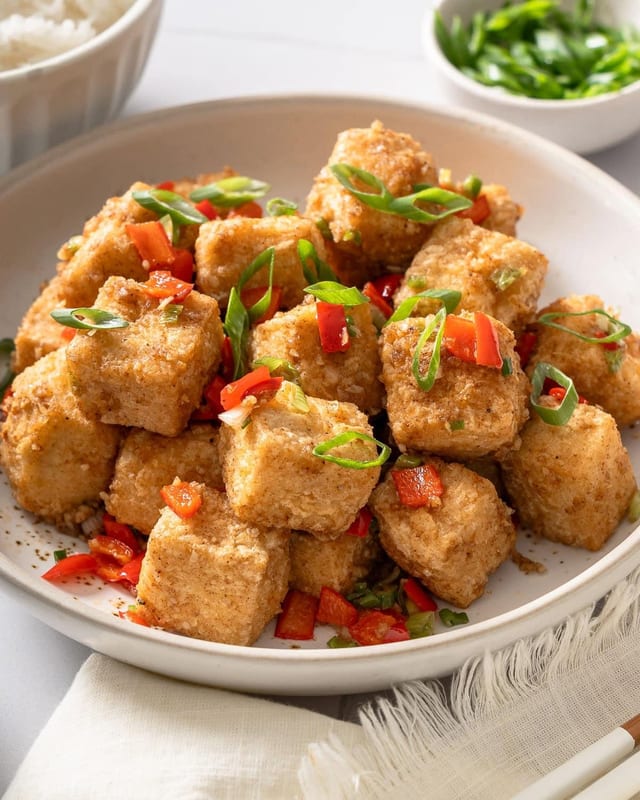 Salt and Pepper Tofu 椒盐豆付.
