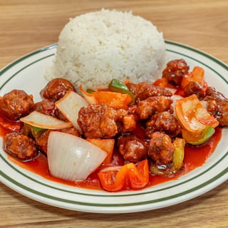 Sweet and Sour Pork 甜酸猪肉饭